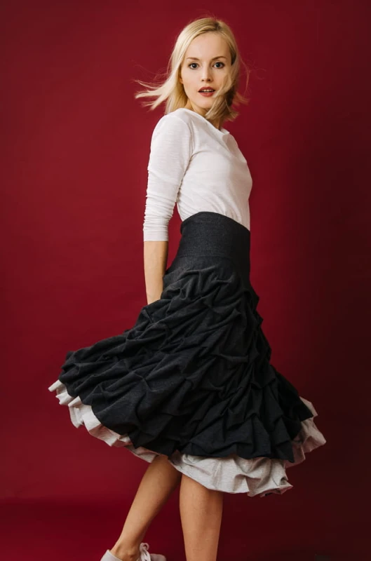 Spódnica damska midi szara