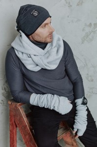 Incognito - Kaptur męski megajasny z golfem ciemnym