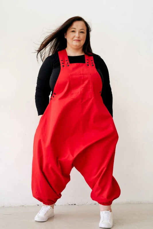 Ogrodniczki damskie Baggy na większy rozmiar