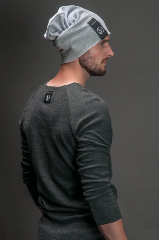 Czapka Beanie męska szara