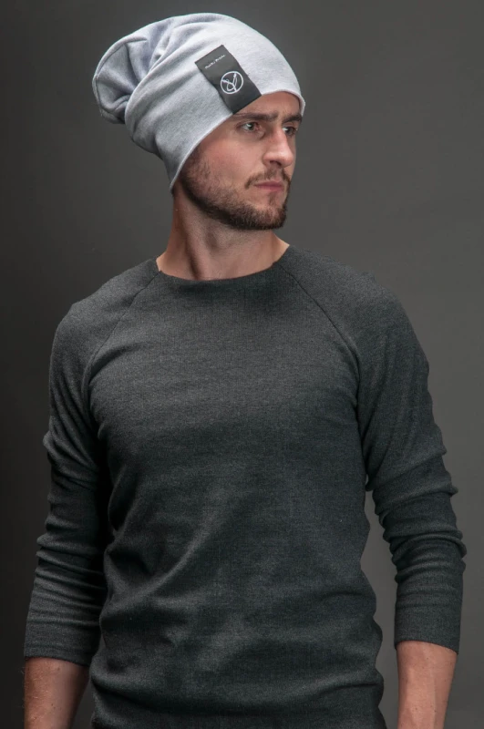 Hultajka Beanie męska w kolorze szarym