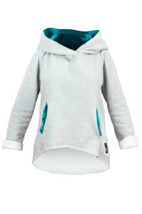 Bluza bokserska damska szara z turkusem