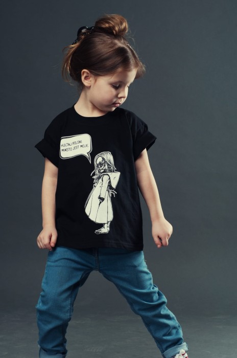 T-shirt MIASTO JEST MOJE dziecięcy czarny