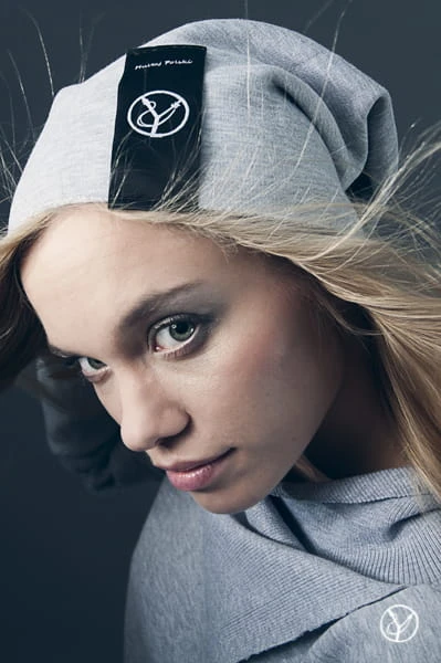 Czapka typu beanie szara